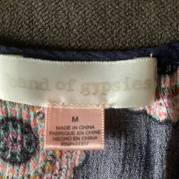 Navy blue Boho style dress - Band of Gypsies - Picture 2 of 3